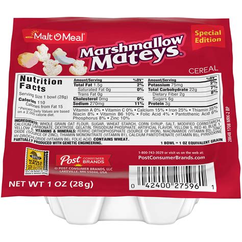 Malt O Meal Marshmallow Mateys Cereal Ounce Bowls Pack Of