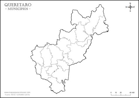 Mapas De Querétaro Para Colorear