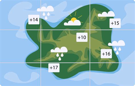 Weather forecast map semi flat color vector object 7511204 Vector Art ...