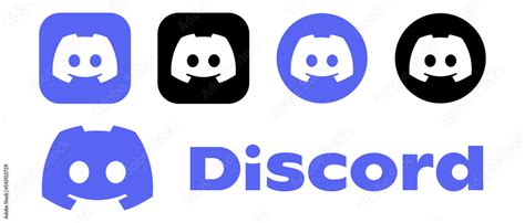 Vettoriale Stock Discord Vector Logo Set Vector Logos For The Discord