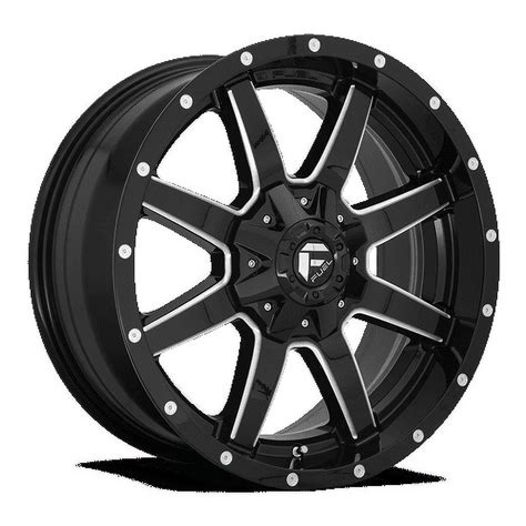 Fuel 1pc Aluminum Rim D610 Maverick 20x10in Gloss Black Milled Finish D61020009845