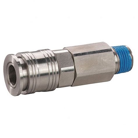 SPEEDAIRE Quick Connect Hose Coupling, Universal, 304 Stainless Steel, Socket - 30E541|30E541 ...