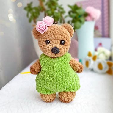 Lindo Oso de Peluche PDF Amigurumi Patrón Gratis Paso a Paso Lovelycraft