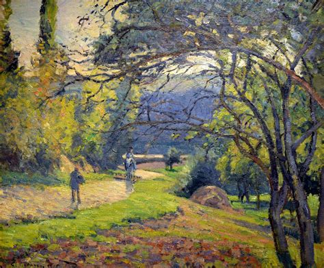 Camille Pissarro - Landscape through trees, Pontoise, 1875 at the ...