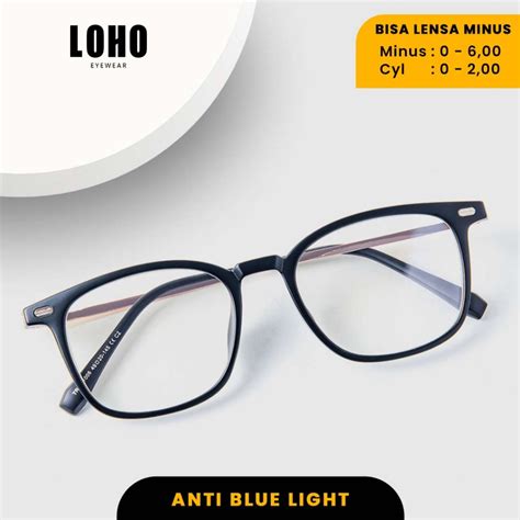 Jual LOHO Kacamata Anti Radiasi Photocromic Bluecromic Minus Anti