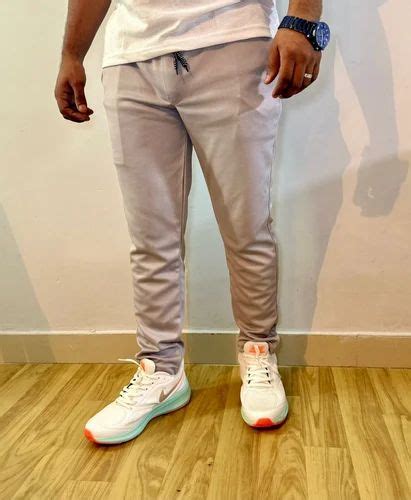 Male Men Light Grey Lycra Track Pant Solid At Rs Piece In Kanpur