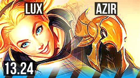 Lux Vs Azir Mid 1305 Legendary 400 Games Kr Grandmaster 13