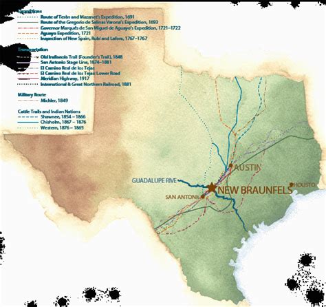 New Braunfels Texas Map Secretmuseum