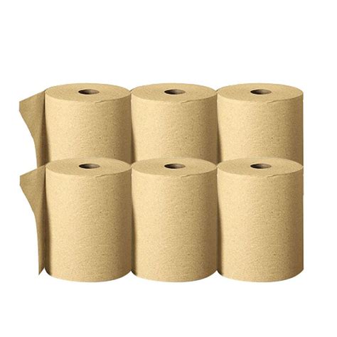 6 Pcs Hand Roll Towel (Kitchen Towel) Brown 250 meters 1 Ply Wholesale | HOSPECO | Hospeco