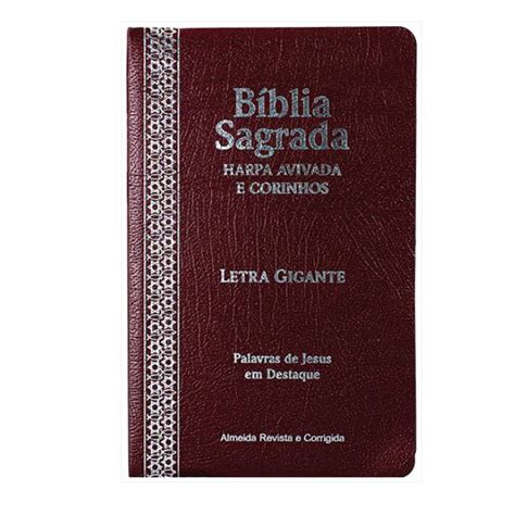 B Blia Sagrada Letra Gigante E Harpa Avivada Arc Capa Covertex Bord