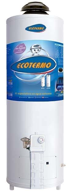 Termotanque Ecotermo Gas Natural Lts Alta Potencia Carga Superior