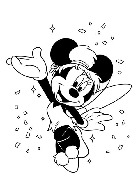 Minnie Dressed As A Tinker Bell Fairy Coloring Pages Mickey Mouse And