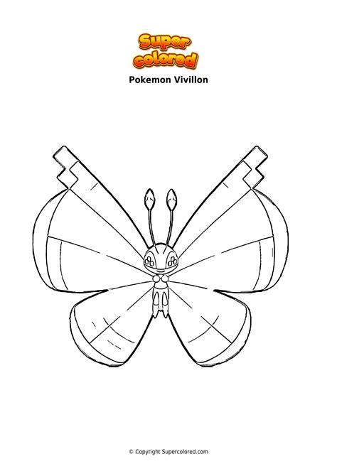 Dibujo Para Colorear Pokemon Vivillon Supercolored