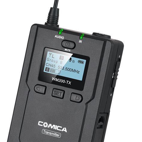 Comica CVM WM200A Wireless Lavalier Microphone System With 96 Channels