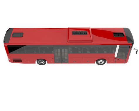 Free City bus isolated on transparent background. 3d rendering ...