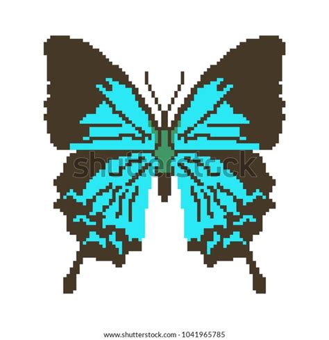 Vector Pixel Art Butterfly Isolated Stock Vector Royalty Free