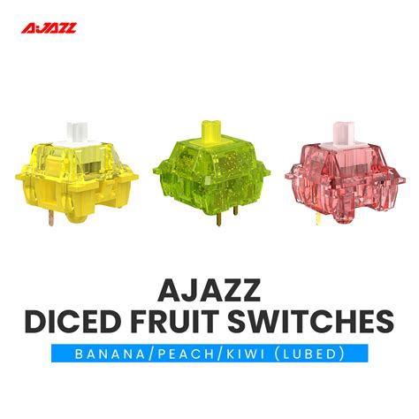 AJAZZ DICED FRUIT SWITCHES BANANA PEACH KIWI Lubed