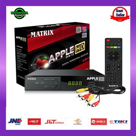 Jual GROSIR SET TOP BOX TV DIGITAL DVB T2 MATRIX APPLE HD MERAH ORI SET