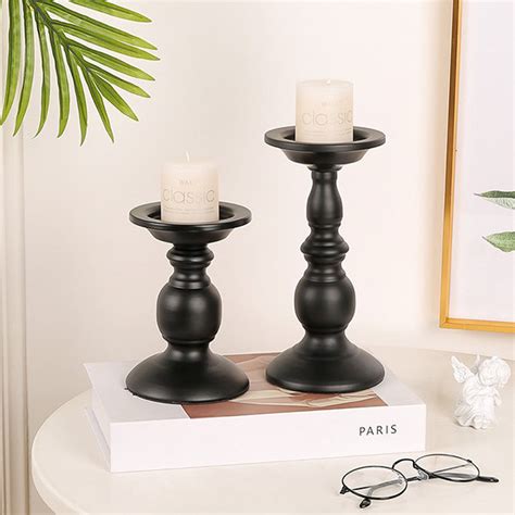 Vintage Candlestick Decor - Iron - Black - ApolloBox