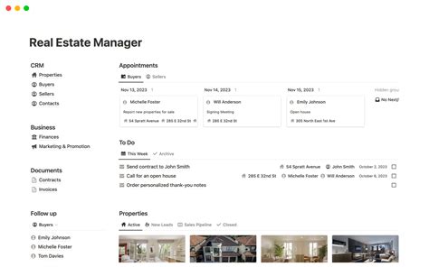 Best Minimal Crm For Real Estate Agency Template By Dodux Notion