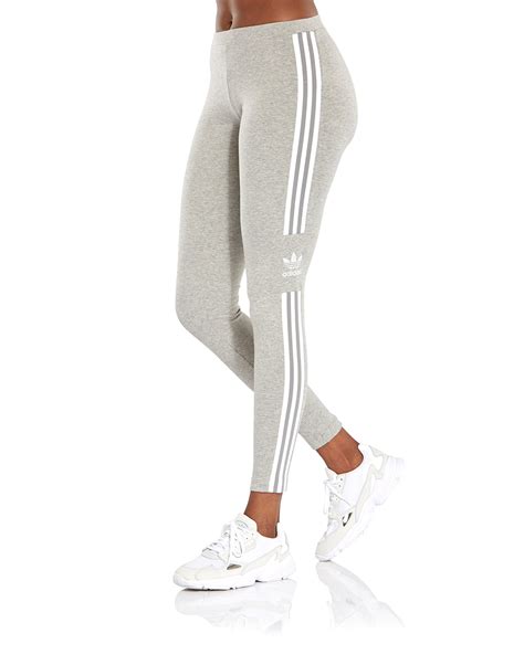 Womens Grey Adidas Originals Trefoil Leggings Life Style Sports