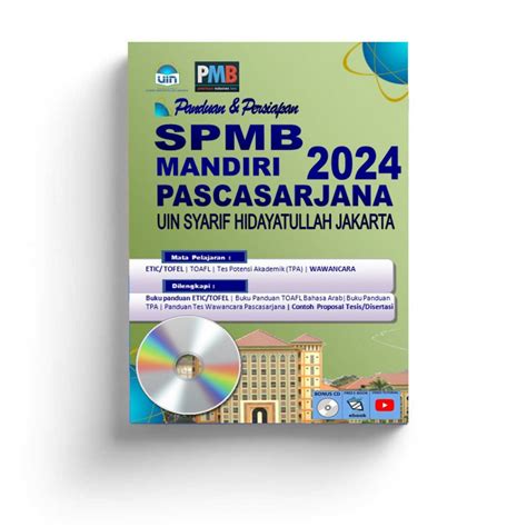 Jual PAKET BUKU PERSIAPAN SELEKSI SPMB PASCASARJANA S2 S3 UIN SYARIF