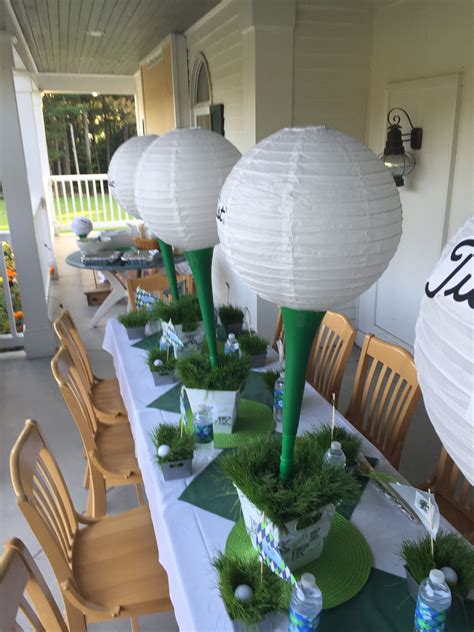 Pin By Caitlyn Fitzgerald On Party Tricks Golf Party Decorations