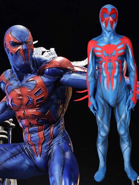 Spider Man 2099 Miguel Ohara Cosplay Costume Into The Spider Verse