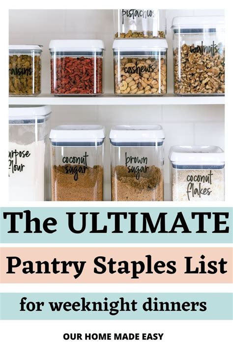 Must Have Pantry Staples For A Well Stocked Pantry Artofit