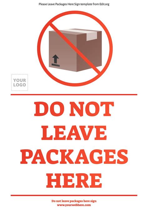 Leave Packages Here Sign Templates