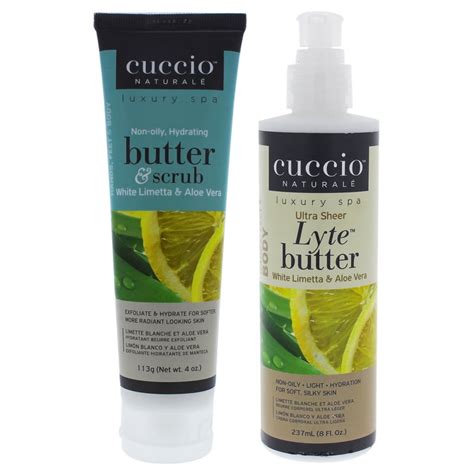 Buy White Limetta And Aloe Vera Kit By Cuccio Naturale For Unisex 2 Pc Kit 8oz Lyte Ultra