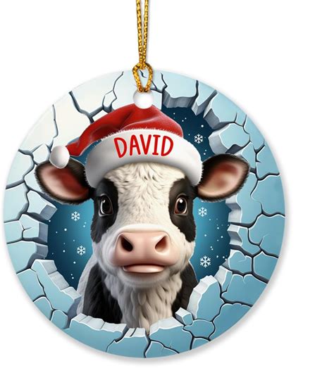 Amazon Cow Christmas Ornament D Style Cow Breakthrough Wall