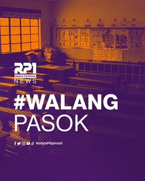 Pasok Sa Gobyerno At Paaralan Sa October 25 Muling Sinuspinde Dahil Sa