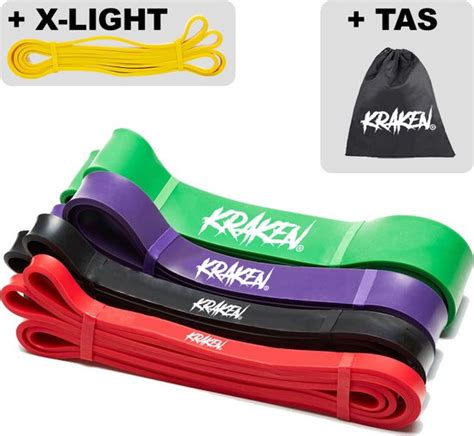 KRAKEN Power Bands Weerstandsbanden 5 Set Fitness Resistance Bands