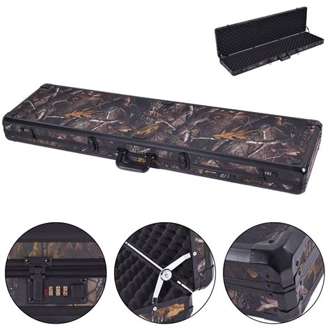 49 Long Aluminum Locking Rifle Gun Case Lock Shotgun Storage Box Carry Camo