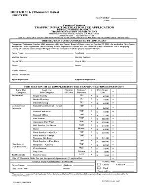 Fillable Online Copy Of District Form Fees Santa Rosa Project Included