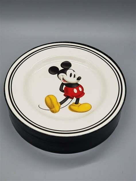 Disney Mickey Mouse Dinner Plates Porcelain Set RARE Vintage White ...