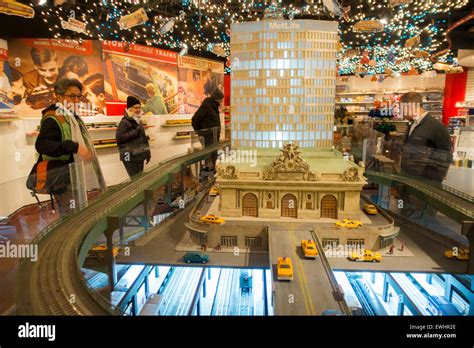 Holiday Train Display At Transit Museum In Grand Central Terminal Stock