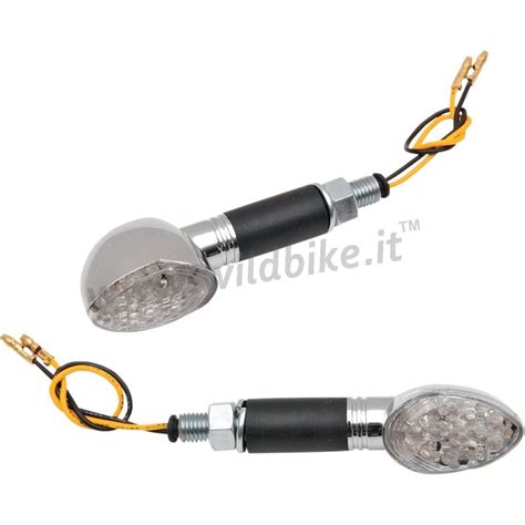 INDICATORI DIREZIONE FRECCE MINI OVAL CROMATE A LED OMOLOGATE ST LUNGO