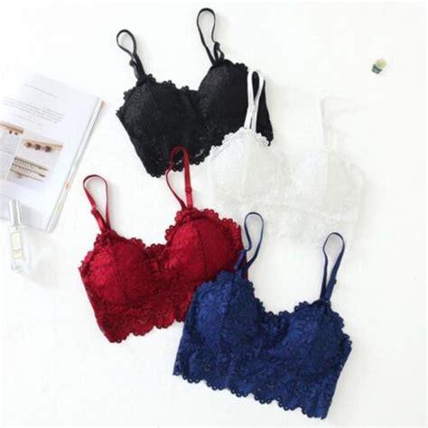 Women Lace Floral Bralette Bralet Bra Bustier Sexy Vest Crop Top