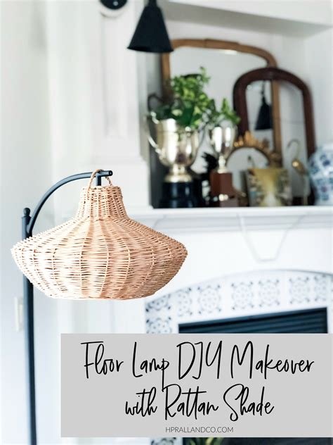 Floor Lamp DIY Makeover with Rattan Shade | H. Prall | Interior Design