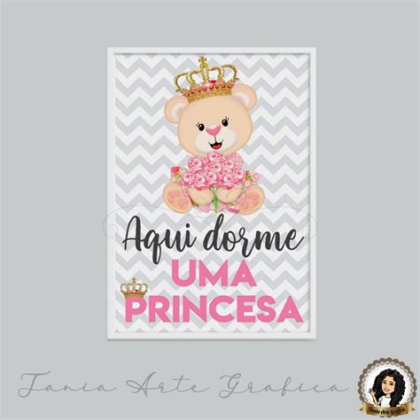 Quadrinhos Decorativos Ursinha Princesa Elo Produtos Especiais