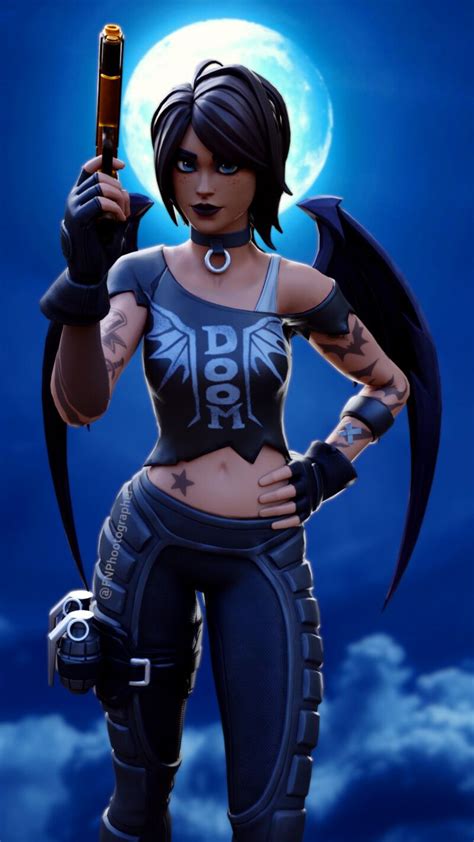 Artstation Tina Shadow Version With Bat Wings Fortnite Render