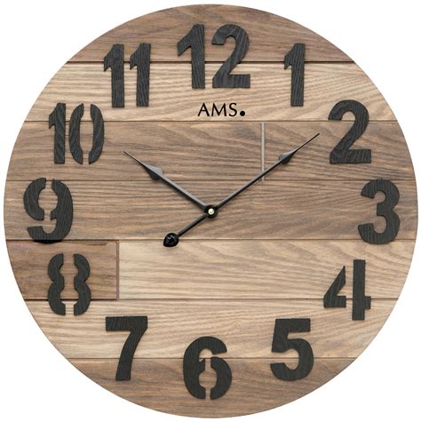 Horloge murale design en bois Ø 50 cm