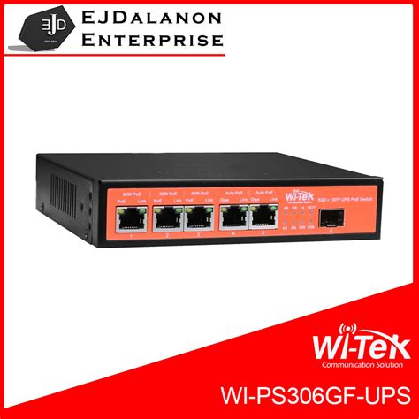 Wi Tek Wi Ps Gf Ups Ge Sfp Ports V Ups No Break Poe Switch