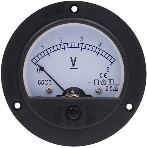 Baomain 65c5 Analogue Panel Meter Volt Voltage Gauge Analog Voltmeter Dc 0 5 V