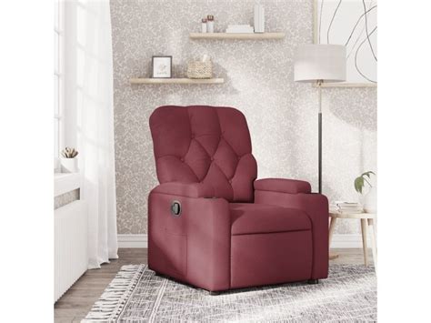 Fauteuil Inclinable Rouge Bordeaux Tissu Conforama