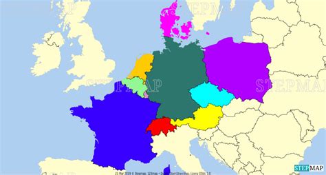 Stepmap Deutschland Und Nachbarländer Landkarte Für Mitteleuropa