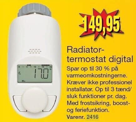 Radiatortermostat Digitalt Tilbud Hos Harald Nyborg