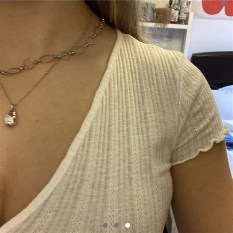 vintage white button  blouse   pretty  depop